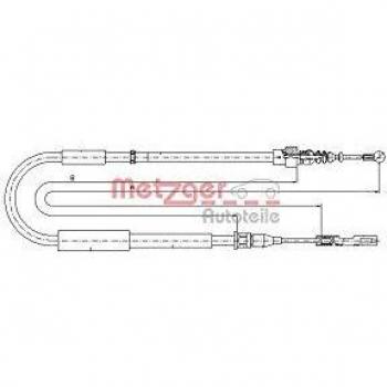 Metzger 10.7514 Emergency Brake Cable
