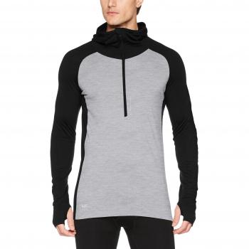 Black Grey Marl Men's Mons Royale Long Sleeve Base Layer