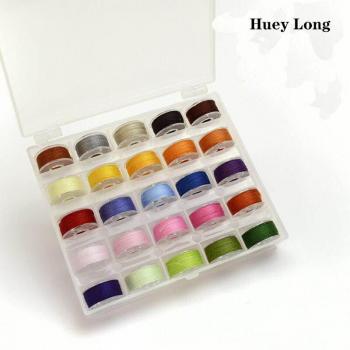 25 pcs Colorful Sewing Threads + Plastic Spools for Crafting