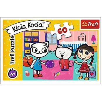 Puzzle 60 pièces Kittykit avec des amis Trefl