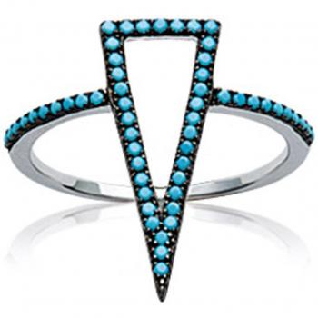 Bague Turquoise Métallique ‘Navajos’