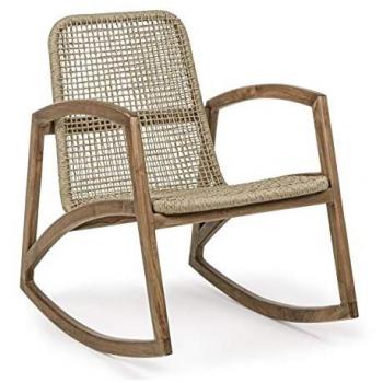 Mecedora de Exterior en Teca Natural Adelita 62x84x86