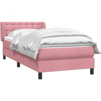 VidaXL Box Spring Postel 100 × 220 cm – Matrace v Barvách Černá a Růžová
