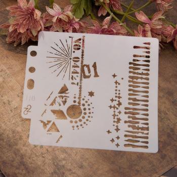 DIY Mandala Stencils for Art Projects 14.1cm x 13cm