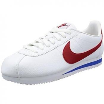 Nike Cortez Classic Leather, Bianco (White/Varsity Red)