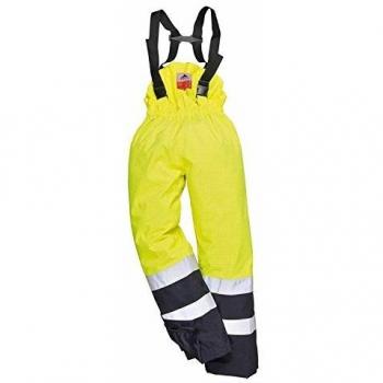 Biz Flame Hi-Vis Flame Resistant Rain Pants Yellow/Navy 2XL