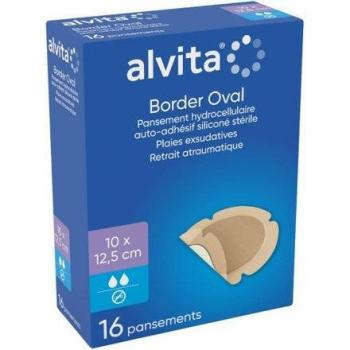 Alvita Apósito Hidrocelular Ovalado 10x12,5cm 16uds