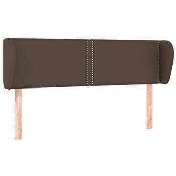VidaXL Kopfteil Braun mit Ohren 147x23x78/88 cm
