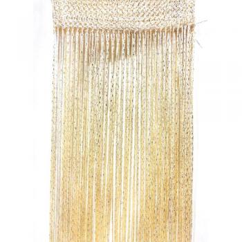 Fly Screen Door Suspension Curtain in Silver Silk