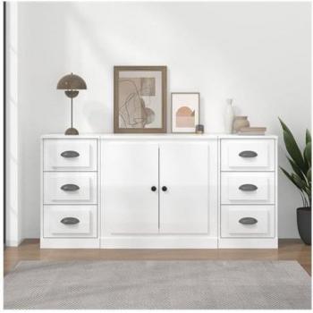 Credenza Tris Bianco Lucido – The Living Store