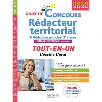 Objectif Concours Rédacteur territorial et rédacteur principal 2023 : externe, interne et 3e voie (Broché)