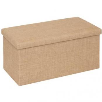 Pouf de rangement en jute beige 76x38cm Mix 'n' Modul