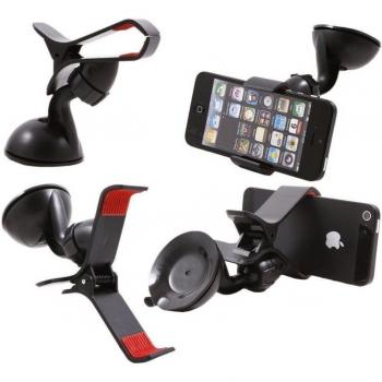 Supporto auto universale con ventosa e pinza per smartphone e GPS