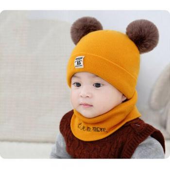 2 Pcs Baby Winter Beanie and Scarf Set