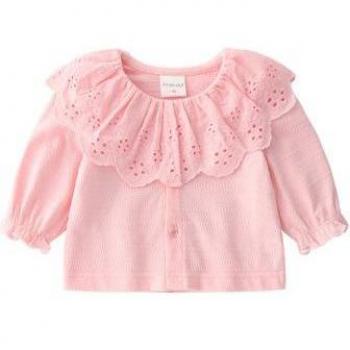 Girls Long Sleeve Lace Cotton Shirt (3-18m)