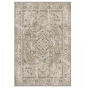 Tapis Tissé Kaki 80x150 Motif Classique