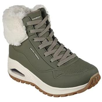 Skechers Stivali Fall Air UNO Rugged Olive, taglia 35.5, materiale faux fur