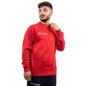 Sudadera Deportiva Givova 500 Rojo con Crema