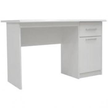 Escritorio Praga con Cajón y Puerta en Color Blanco