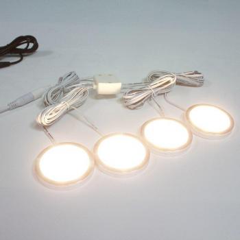 4pcs 12V LED Round Sensor Lighting Kit for RVs and Campers