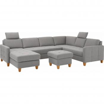 U-Form Wohnlandschaft Earl mit Luxus-Microfaser