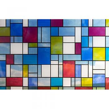 Red/Blue Mondrian Window Sticker