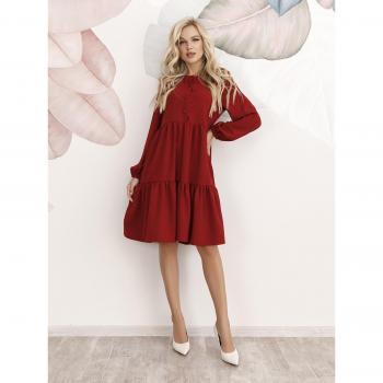 Rochie A-line cu volan ISSA Plus