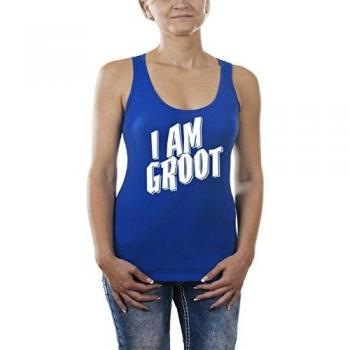 Top Sin Mangas I Am Groot Touchlines Azul Royal