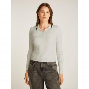 Tommy Jeans Damen‑Polokragenpullover „Essentials“ – Baumwolle/Polyamid 65/35, Slim‑Fit