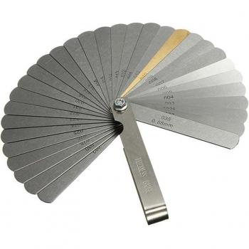 32‑Blade Precision Valve Feeler Gauge – Metric, Brass, 0.02–1.00 mm