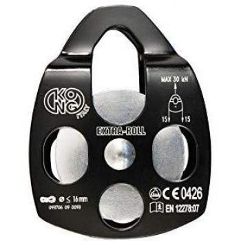 Poulie Extra Roll en Aluminium avec Roulement à Billes Noir