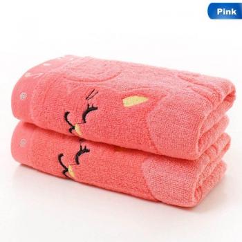 Newborn Cotton Towel with Cat Print