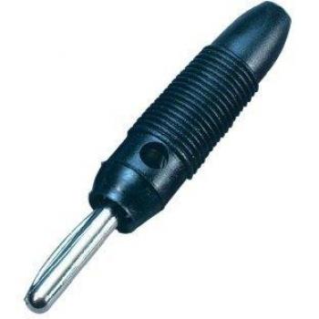Fiche Banane mâle 4 mm Droit Noir 1 pièce
