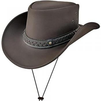 WESTERN LEATHER COWBOY HAT