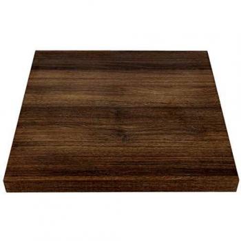 Bolero Rustic Oak Square Table Top 700mm with Pre-drilled Holes
