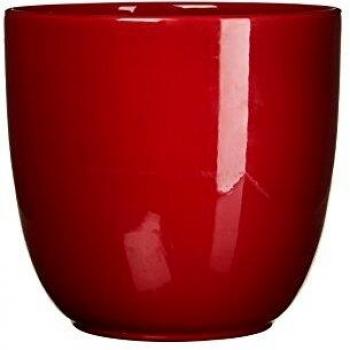 Decorazioni Mica Vaso per Indoor, Ceramica, Rosso Scuro, 25 x 25 x 23 cm