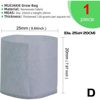 MUCIAKIE Schwarze Wachsen Taschen für Gemüse und Blumen