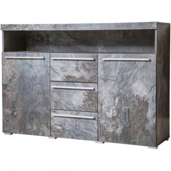 Estantería Cómoda 110 en Hormigón Gris – 3 Compartimentos