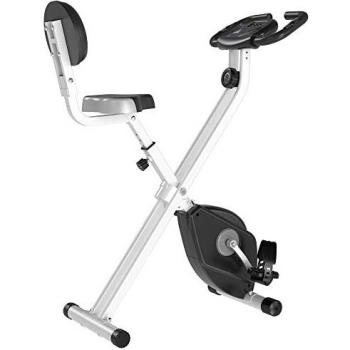 Bicicleta de Exercício HOMCOM com 8 Níveis de Resistência e Encosto