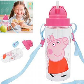 Peppa Pig Trinkflasche für Kinder mit Schultergurt 500 ml