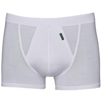 Boxer short con abertura para hombre de algodón ZD (XL, blanco)