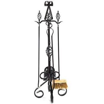 LINEA PIGNE CRUCCOLINI SET CAMINO in ferro con trespolo