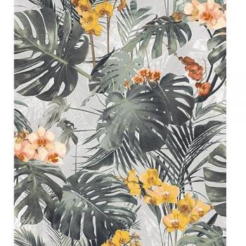 White Yellow Green Palm Wallpaper