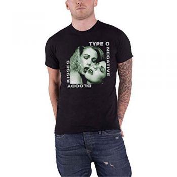 O Negative “Blood Kiss” T‑Shirt – Black, Small, 100% Cotton Fabric