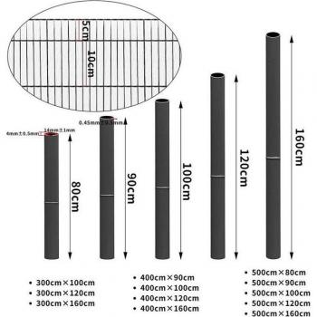 Joybuy Balkon Sichtschutzmatte grau