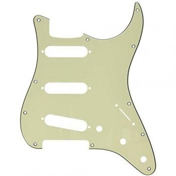 Fender 11-Hole Modern Style 4-Ply Mount Stratocaster S/S/S Pickguard, Mint Green