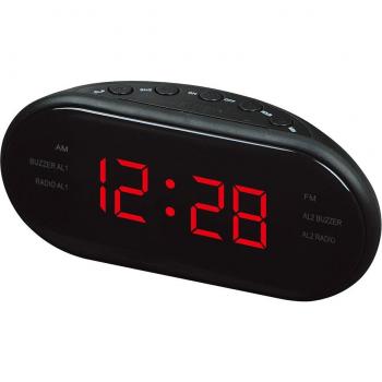 Horloge de bureau numérique 220V, LED et alarme