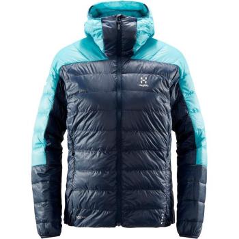 Chaqueta mujer L.I.M Down Hood Haglöfs, características: capucha, ligera, aislante de plumón, color azul marino, talla L