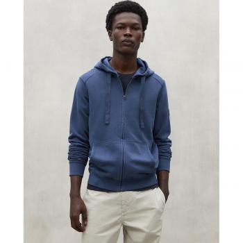 Ecoalf's Blue Hooded Open Sweatshirt for Men (Size L)