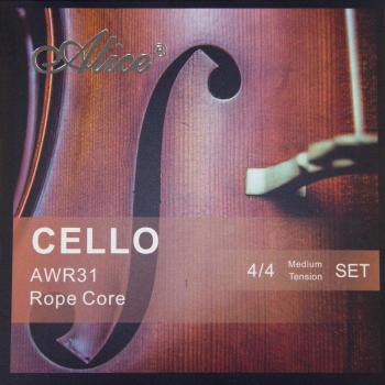 Cuerdas para violonchelo Alice AWR31 de tensión media 4/4